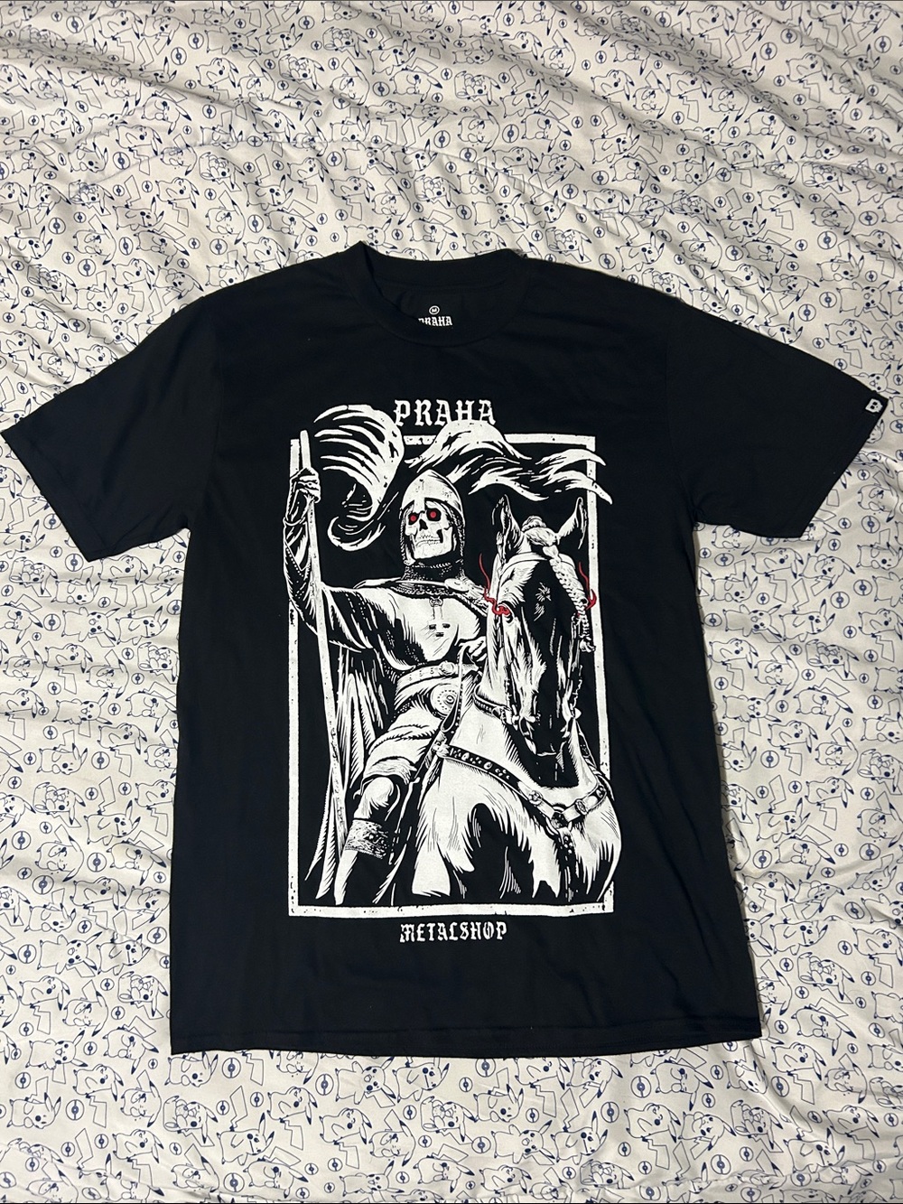 Gothic Skeleton Knight Graphic Tee Shirt